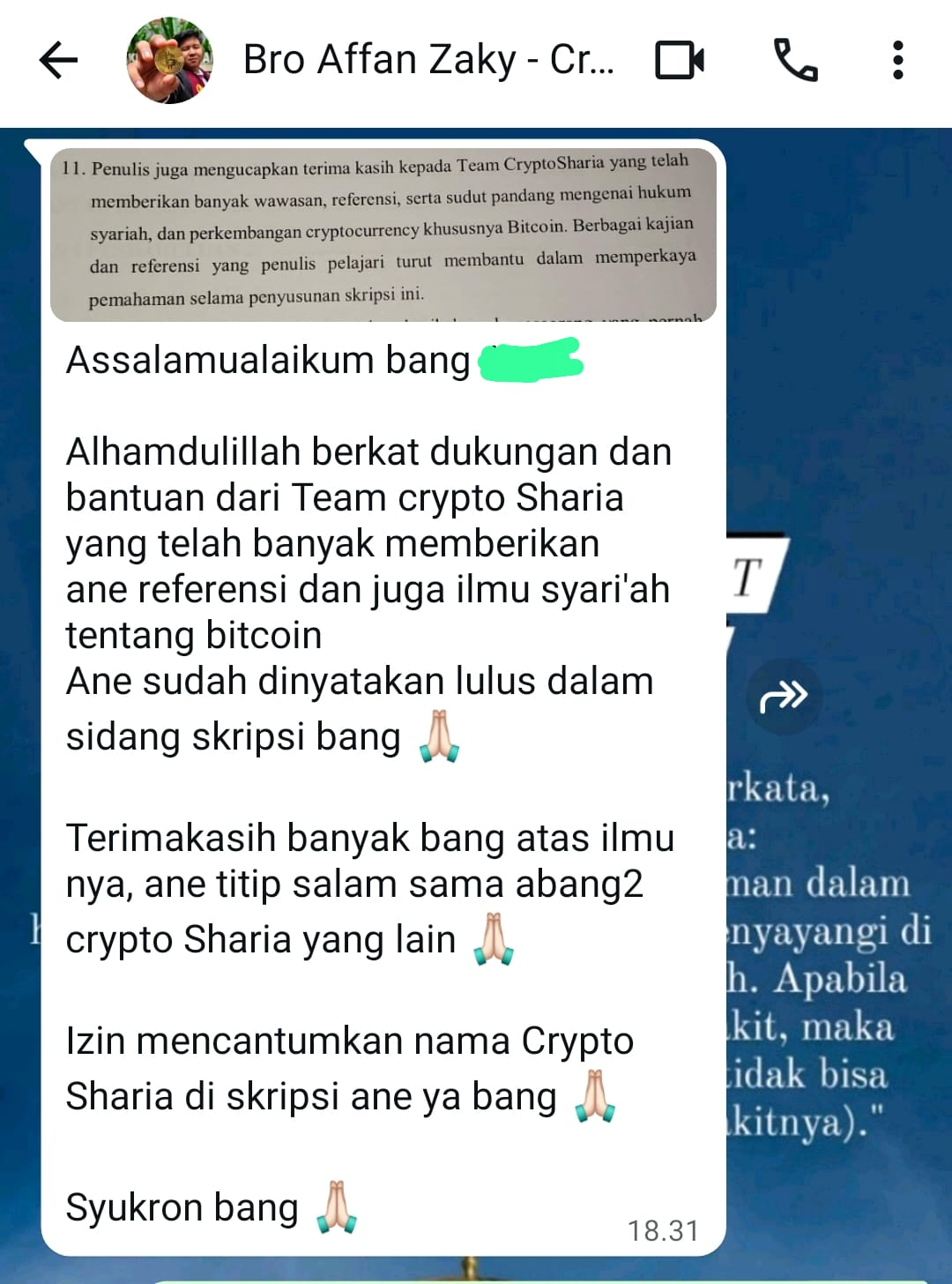 Testimonial dari Affan Zaky